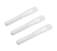 Homoyoyo 3 pièces Pinceau Masque Visage avec Manche Bois Blanc Applicateur Doux pour Masque Facial Boue Outil Soin Peau et Compact