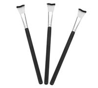 Homoyoyo 3 pièces Pinceaux de Contour Nez Pinceaux de Maquillage Doux et Brosses Haute Lumière et Ombrage et Facile à Nettoyer Noir et