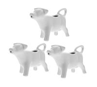 Homoyoyo 3 Pièces Pot à Lait Céramique Forme Vache Blanc Pichet Multifonction Pratique pour Boissons Ménagères Nettoyage Facile et Design Décoratif