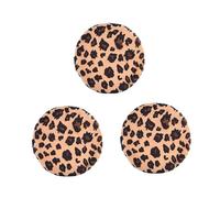 Homoyoyo 3 Pièces Puffle en lâche imprimé bouffée de maquillage bouffée de coton cosmétique pour corps Tissu de flocage Couleur Aléatoire