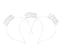 Homoyoyo 3 pièces Serre-tête Métal Argenté pour Enterrement Vie Jeune Fille Accessoires Cheveux Durables Maintien Antidérapant Décoration Fête et Photo Prop pour Célibataire