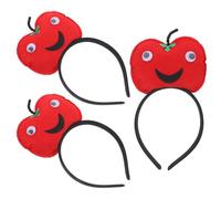 Homoyoyo 3 Pièces Serre-tête Pomme Confortable pour Filles et Femmes Accessoire Fruité Léger pour Carnaval Déguisement et Fête Halloween Bandeau Photo Polyvalent pour Ados et Adultes