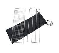 Homoyoyo 3 pièces Set de Barbecue Acier Inoxydable Filet Maille Fine Résistant Chaleur pour Camping Rôtissage avec Housse de Transport Noire 3 pièces