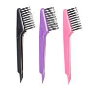 Homoyoyo 3 pièces Set de Brosses Nettoyantes pour Brosses à Cheveux avec Poils Doux Manche Ergonomique Outil pour Enlever Cheveux et Pellicules Rose Noir