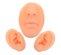 Homoyoyo 3 Pièces Silicone Body Piercing Model Set Flexible Fake Ear Nose Mouth For Training And Display