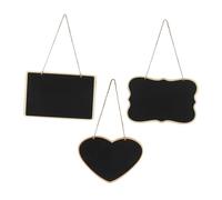 Homoyoyo 3 pièces Tableau à Craie Suspendu Vintage Bois Formes Cœur Rectangle et Effaçable pour Messages et Listes de Courses Panneau Mémo pour Magasin et Décoration Maison