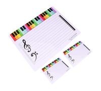 Homoyoyo 3 pièces Tableau Blanc Effaçable pour Écriture de Notes de Musique Panneau Plastique Portable pour Enseignement et Pratique Musicale à et Classe
