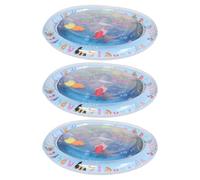 Homoyoyo 3 pièces Tapis Eau Sensoriel pour Animaux Tapis Refroidissant Chat et Chien avec Motifs Marins Coussin Rafraîchissant Interactif Facile à Gonfler et Nettoyer pour Intérieur