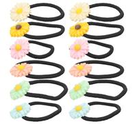 Homoyoyo 30 pièces Élastiques Cheveux Femme Fleurs Petites Marguerites Colorées Bandes Élastiques Résistantes Adaptées Cheveux Moyens à Épais Accessoires Coiffure Décoratifs pour Usage
