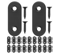 Homoyoyo 30 Pièces Équerre Plate Droite Noire en Acier Inoxydable 2, 36x0 | Plaques de Jonction pour Mobilier et Métal, Usage Intérieur ou Extérieur, Vis Incluses