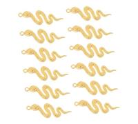 Homoyoyo 30 Pièces Pendentif Serpentin Rétro Boucles D'oreilles Qui Font Des Charmes Charme De Serpent Pour L'artisanat Supplies De Bijoux De Serpent Golden