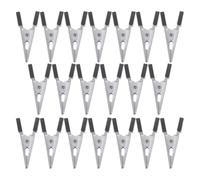Homoyoyo 30 Pièces Pince Crocodile Métallique pour Cage à Oiseaux, Sécurité | Fer Noir, Installation Facile et Usage Multiple, pour Cage Oiseau et Petits Objets Domestiques