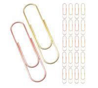 Homoyoyo 30 Pièces Trombones Métalliques Grands Doré et Rose pour Dossiers Organisation Documents Marque-pages Réutilisables Forte Tenue Bureau Scolaire