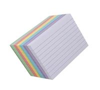 Homoyoyo 300 Pièces Cartes Index Lignées Colorées Papier Épais sans Perforation Cartes de Révision Simples Face pour Apprentissage et Préparation Examen Format Portable