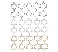 Homoyoyo 30pièces Pendentifs Résine Époxy Forme Flocon pour Création Bijoux Loisirs Créatifs Sertis Clos Noël