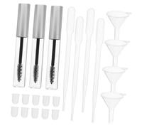 Homoyoyo 32 pièces Kit Tubes de Mascara Vides avec Pipettes et Petits Entonnoirs pour DIY Tubes Transparents Hermétiques pour Crème Cils Transfert Facile et Contrôle Précis Du Produit
