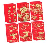 Homoyoyo 36 Pièces Lunar Envelopes With Cartoon Snake Design Paper Packets For Year Of The Snake Spring Festival Large Capacity Cash Holders For Chinese Year And Celebrations