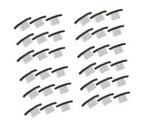 Homoyoyo 36 pièces Peignes à Clips pour Perruques Acier Dents Fixation Sécurisée pour Bonnet de Perruque Confortables et Grattage