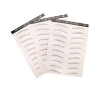 Homoyoyo 3feuilles Sourcils à Décoller Noir Faux Sourcils Auto-adhésifs Transferts de Effet Poil à Poil pour Retouche Temporaire