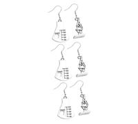 Homoyoyo 3paires Boucles Oreilles Scientifiques Et Chimie Oreilles Pendantes Pour Femmes Accessoire Pour Passionnées De Science