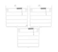 Homoyoyo 3pcs Accessoires pour Cages à Oiseaux en Plastique Blanc Porte à Ressort Fixe, Porte de Mangeoire pour Oiseaux de Compagnie, Prévention de L'évasion