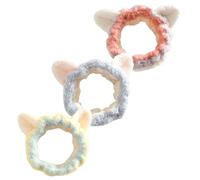 Homoyoyo 3pièces Bandeau Oreille De Chat Pour Fille Et Spa Lot De Bandeaux Élastiques Pour Nettoyage Visage Et Maquillage