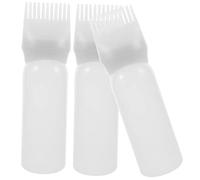 Homoyoyo 3pièces Bouteille Applicateur De Peigne à Racines Bouteille Pour Huile Capillaire Flacon Applicateur Pour Peinture De Cheveux