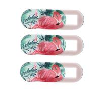 Homoyoyo 3pièces Cache Caméra Motif Flamant Protection Webcam Adhésive pour Ordinateur Portable Et Téléphone Couverture Confidentialité Facile à Poser Intrusion Vidéo