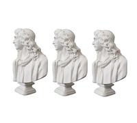 Homoyoyo 3pièces Figurine Miniature Résine Statue Plâtre Molière Créative Ornement Bureau Et Décoration Maison