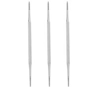 Homoyoyo 3pièces Kit Repousse-cuticules Acier Inoxydable Grattoir Double Face Sécurité Et Maniabilité Pour Soin Ongles Et Cuticules Outil Portable Pour Manucure Pédicure à Domicile Et Salon