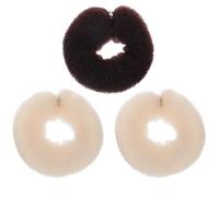 Homoyoyo 3pièces Lot de Bigoudis Nylon pour Chignon Élastique pour Queue de Cheval Accessoires de Coiffure DIY