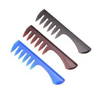 Homoyoyo 3pièces Peigne à Dents Larges pour Hommes avec Organisateur de Laque pour Coiffer et Masser le Chevelu Facile à Transporter