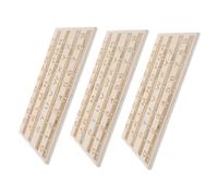 Homoyoyo 3pièces Planche Alphabet Braille Bois Tableau Tactile De Chiffres Outils Enseignement Du Braille Pour Personnes Aveugles Débutantes