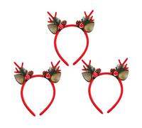 Homoyoyo 3pièces Serre-tête de Renne avec Fausses Pommes de Pin Accessoire de Tête de Noël Décoration de Fête Hiver