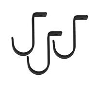 Homoyoyo 3pièces Support Mural Réglable pour Tringle à Rideaux Lot de Supports Métalliques Noirs pour Barre Télescopique Stabilité Renforcée Facile à Installer