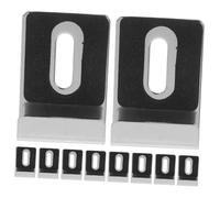 Homoyoyo 4 Ensemble Lot de Supports Muraux Acier Inoxydable pour Miroir Clips Carrés Robustes et Esthétiques Fixation Rapide et Protection Murale pour Salle de Bain