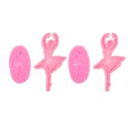 Homoyoyo 4 moules à chocolat Princesse : Moule à gâteau Danseuse de ballet - en silicone pour fondant - à bonbons ballerine pour cupcakes, desserts et cadeaux d'invités