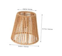 Homoyoyo 4 pièces Abat-jour Tissé Imitation Rotin Lampes Suspendues Rétro Papier Tressé Compatible Éclairage Ambiance Naturel pour Lampe de Chevet et Lampadaire