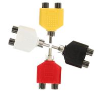 Homoyoyo 4 pièces Adaptateur Audio RCA Y Type Connecteur Mâle à Double Femelle pour Sortie Audio Vidéo Compatible Subwoofer et Haut Parleur Transmission Stable et Compacte
