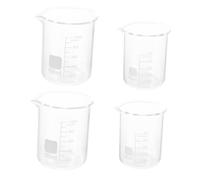 Homoyoyo 4 Pièces Béchers Gradués Verre Borosilicate Haute Résistance avec Bec Verseur Forme pour Laboratoire et Enseignement