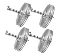Homoyoyo 4 Pièces Bouchon Huilier Acier Inoxydable Couvercle de Bocal avec Verseur Huile Hermétique Compatible Bocaux Mason Distributeur Huile Cuisine Étanche et Pratique