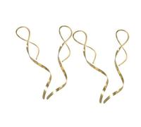 Homoyoyo 4 Pièces Boucles D'oreilles à Pendant Délicat Tourbillon Gland Boucles D'oreilles Torsadées Spirale Tordu Boucles D'oreilles Enveloppées Pour Doré Acier Inoxydable 304