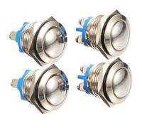 Homoyoyo 4 pièces Bouton Sonnette Filaire Auto-réinitialisation Kit Résistant et Facile à Installer pour Porte Remplacement Bouton Poussoir de Carillon