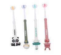 Homoyoyo 4 Pièces brosse à dents pour enfants brosse à dents de bébé extra douce de voyage pour enfants extra douce colle souple pvc