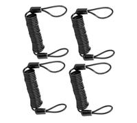 Homoyoyo 4 pièces Câble de Rappel Antivol pour et Câble Acier Résistant Fonction de Prévention Oubli et Antirouille Accessoire Pratique pour Sécurité de Frein et Casque