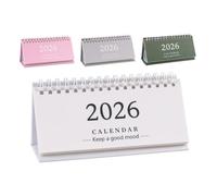 Homoyoyo 4 Pièces Calendrier de Bureau Calendrier Compact et Minimaliste à Spirale Double Planificateur pour Bureau École Étudiants et Enseignants Design Fin et Portable