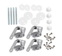 Homoyoyo 4 Pièces charnière de couvercle de toilette charnières de rechange abattant wc Hinges de siège de toilettes de montage supérieur de zinc