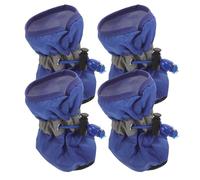 Homoyoyo 4 pièces Chien Imperméables Antidérapantes Protection des Pattes Toutes Saisons Chaussures pour Petits et Moyens Chiens XXXL Bleu