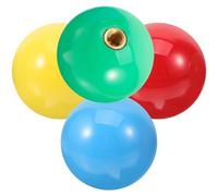 Homoyoyo 4 Pièces de Boule de Joystick pour Manette de Jeu, Tête Ronde en Plastique Solide, Accessoires Compatibles Simulateurs de Jeux D’Arcade, Couleurs Rouge, Jaune, Bleu et Vert,