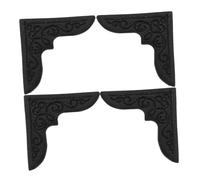 Homoyoyo 4 Pièces de Coins PU pour Garde Corners Décoratifs pour Albums et Carnets Protection et Pratique pour Étudiants Mini Accessoires de Lecture Noir